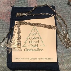 Gorham Crystal Ornament with Silver Chain